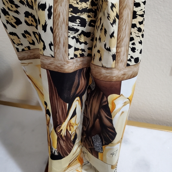 Orange Leather Silk in Travel Tote Shopping Zip Around Handbag - Picture 14 of 16